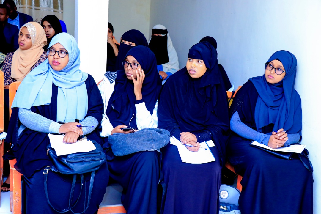 A section of first year students undertaking Masters degrees in various fileds of specialization at Amoud University School of Postgraduate Studies and Research (AUSPGSR), attending a student orientation event on examinations, held on Saturday, January 25th, 2020 at Amoud University School of Postgraduate Studies and Research (AUSPGSR), Borama Campus